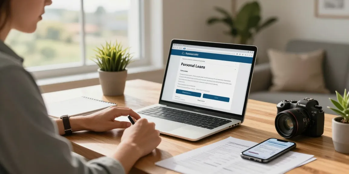 Individual exploring RadCred loans options in a cozy home office.