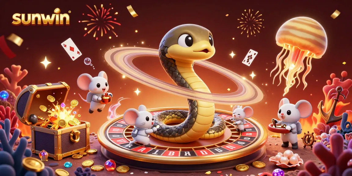 Experience thrilling bets with sunwin at this vibrant 3D casino scene filled with action!