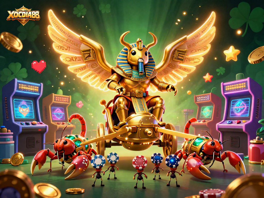 Experience the thrill of casino games with XOCDIA88, featuring vibrant characters and exciting game elements.