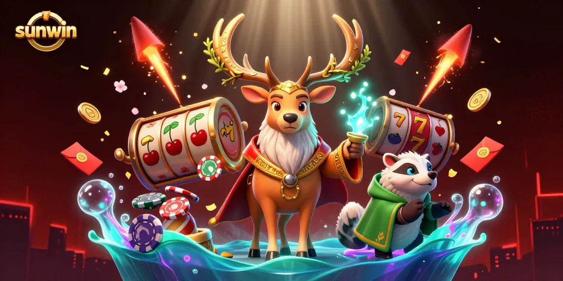 Win big with sunwin's vibrant gaming action featuring lucky symbols and enchanting characters.