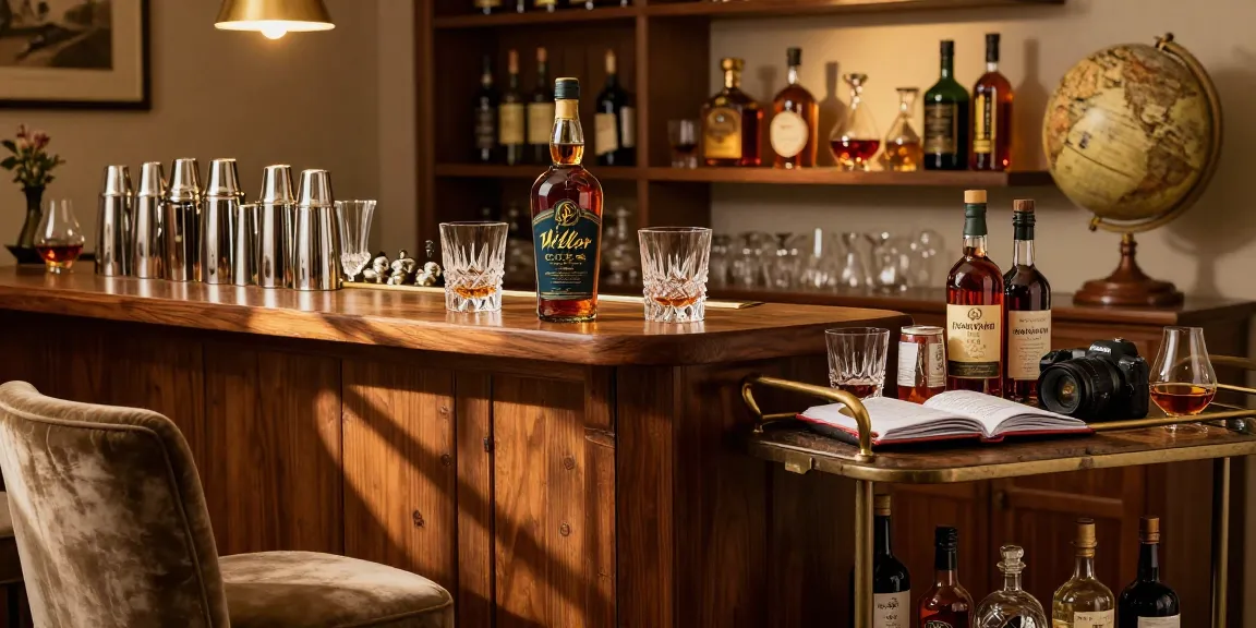 Weller CYPB Bourbon bottle showcased in a sophisticated home bar with premium spirits and warm lighting