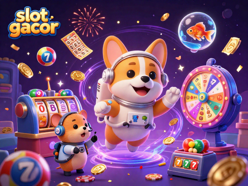 Experience the excitement of slot gacor with this vibrant casino scene featuring animated characters and dynamic elements.