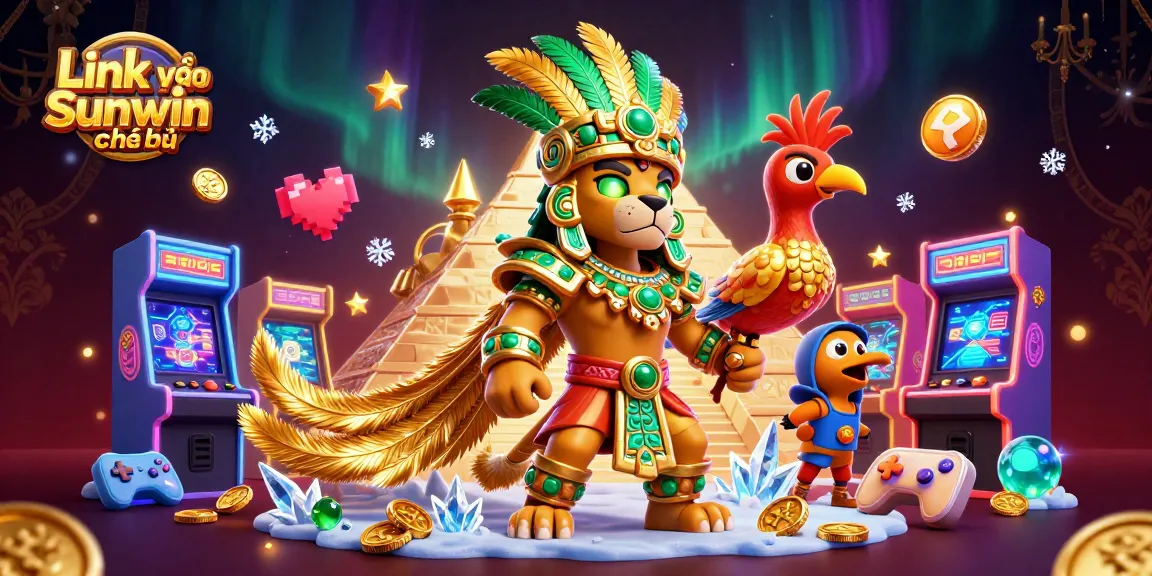 Experience thrilling gaming with Link vào Sunwin chính thức in this vibrant 3D casino art.